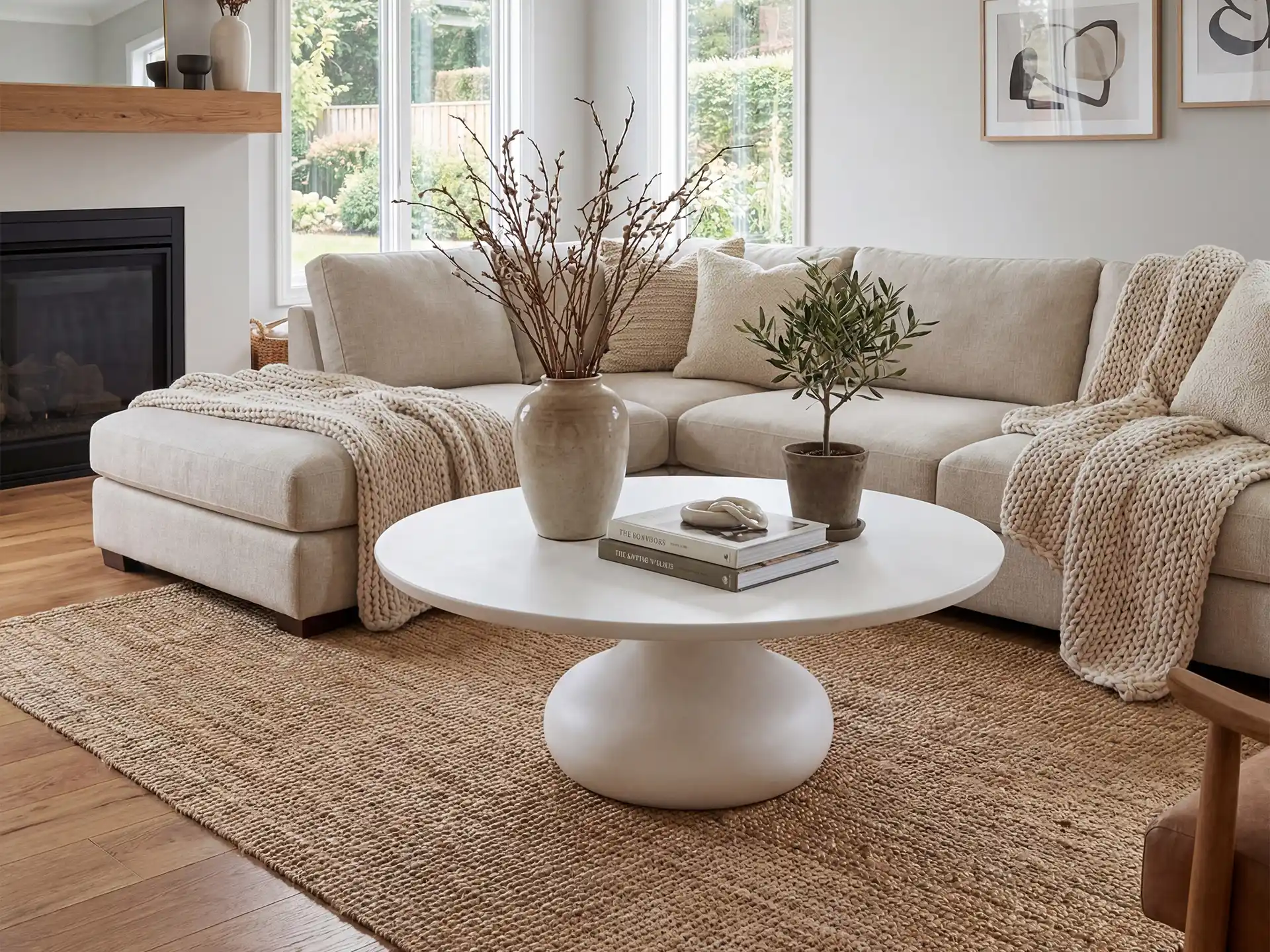 Grande table basse ronde 鈥?1