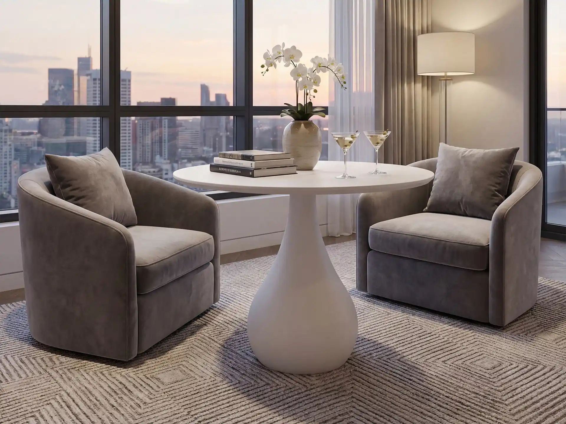 Table de lounge ronde moyenne 鈥?1