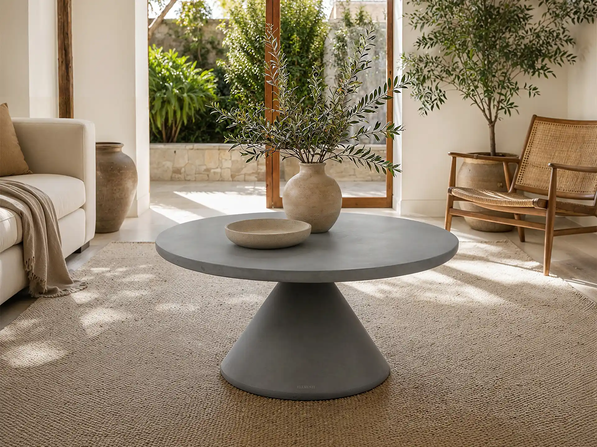 Table basse ronde moyenne 鈥?1