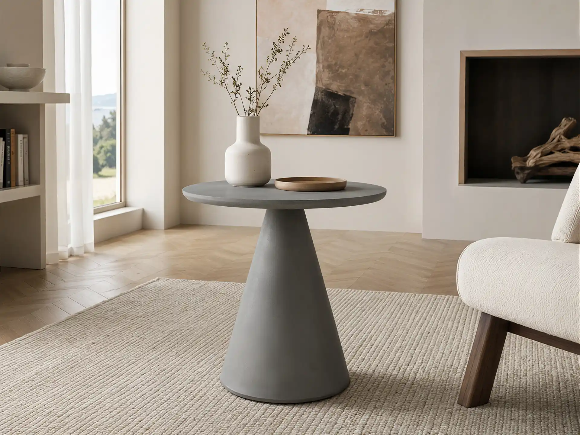 Petite table basse ronde 鈥?1