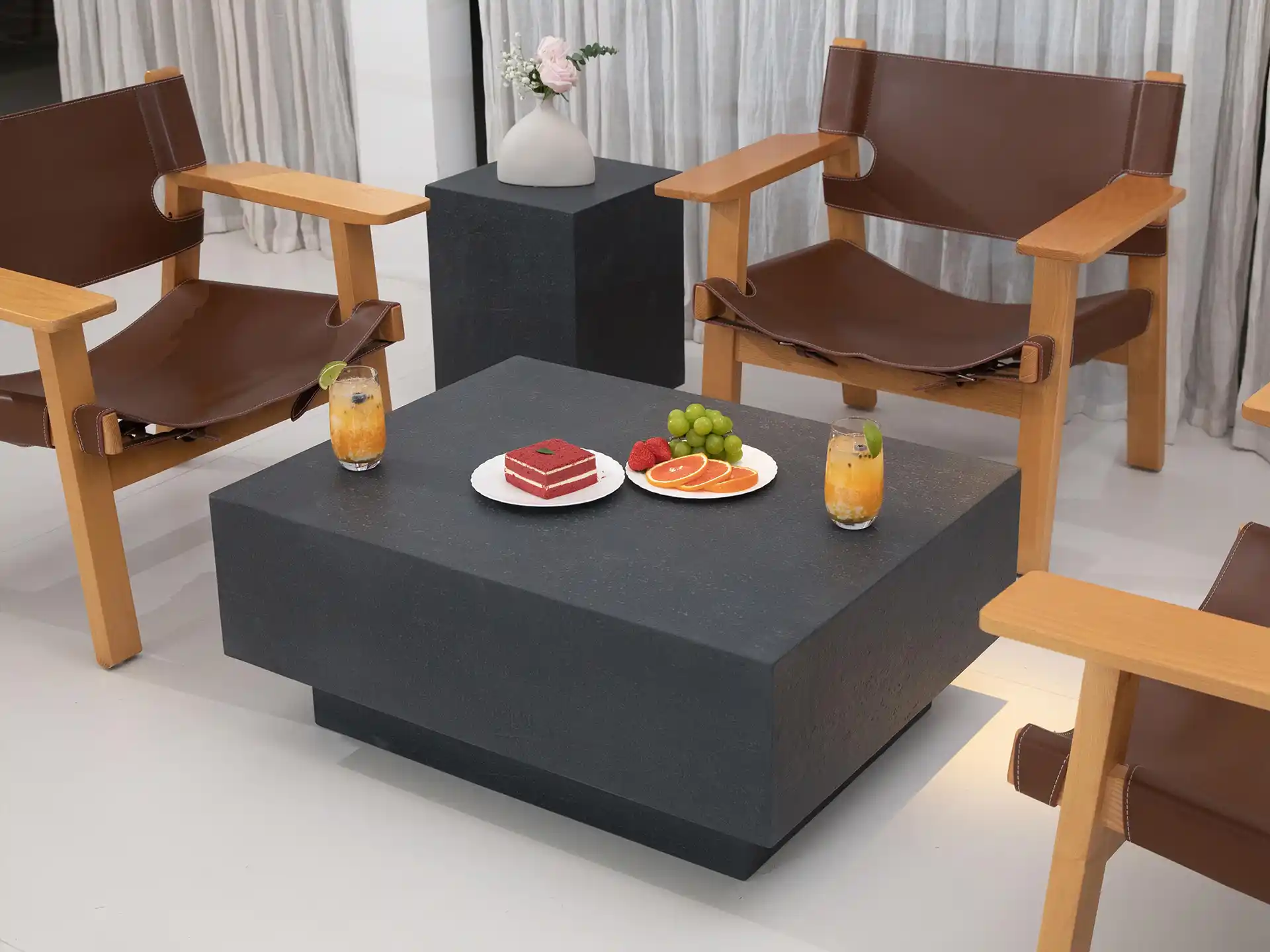 Table basse rectangulaire moyenne 鈥?2