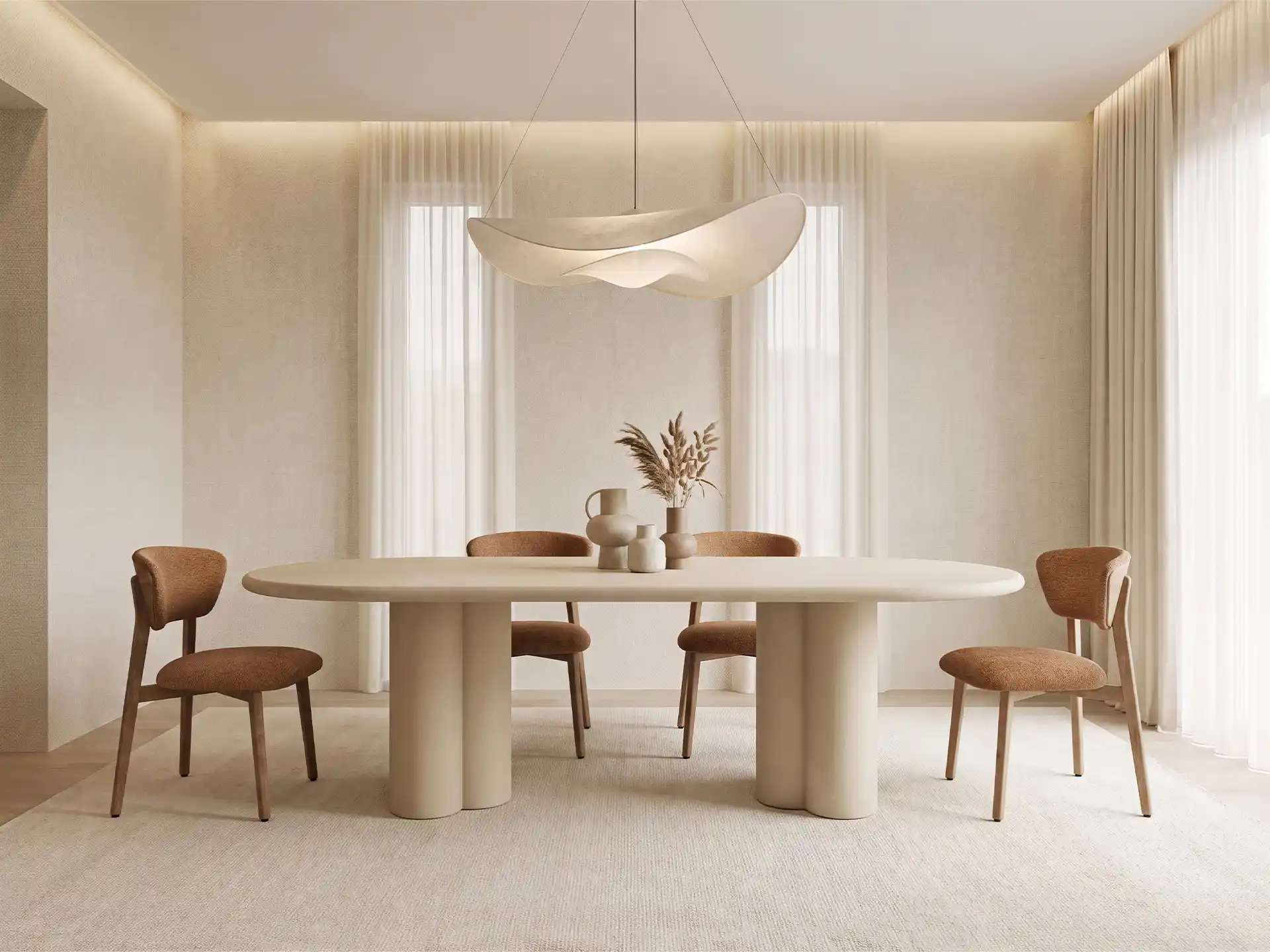 Grande table à manger rectangulaire 鈥?1